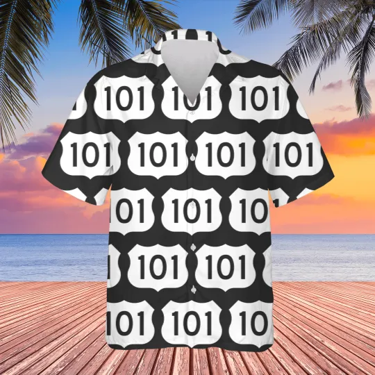 Discover US Route 101 Sign Hawaiians