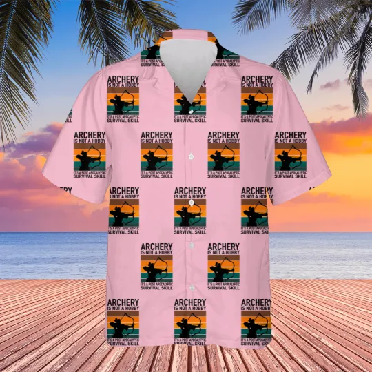 Discover Archery Bow and Arrow Hawaiian Shirt - Tropical Style for Archers