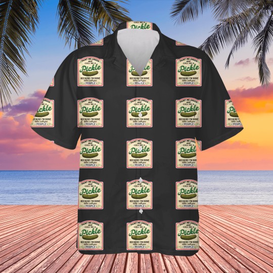 Discover Vintage Green Pickle Hawaiian Shirt