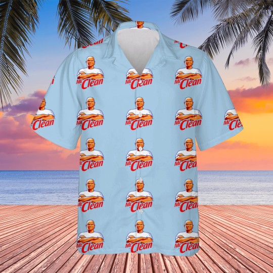 Discover Mr Clean Logo Cleaning Product Fan Hawaiians