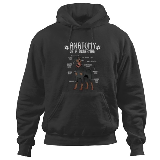 Discover Funny Anatomy Of A Doberman Pinscher Dog Lover Doberman Pinscher Owner Hoodies