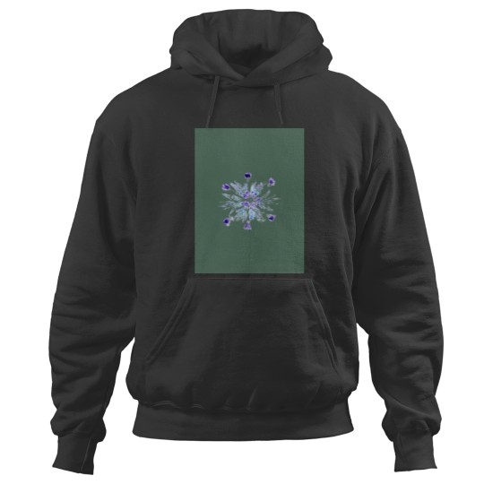 Discover _Snowflake_ nature print (green background) Graphic Hoodies