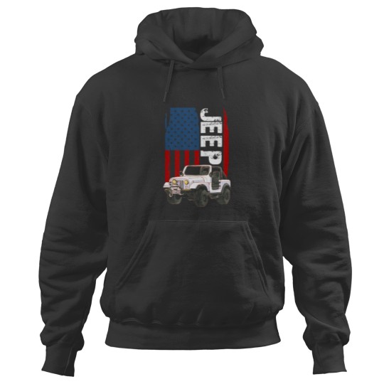Discover -Jeep-American Flag-Jeep- Hoodies