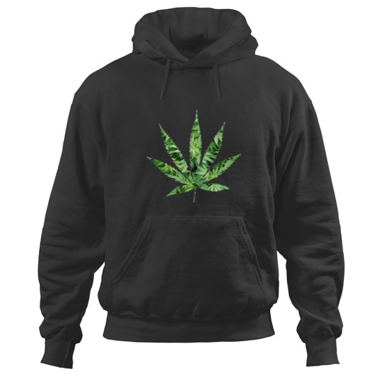 Discover Pot Leaf withPlant Background Hoodies