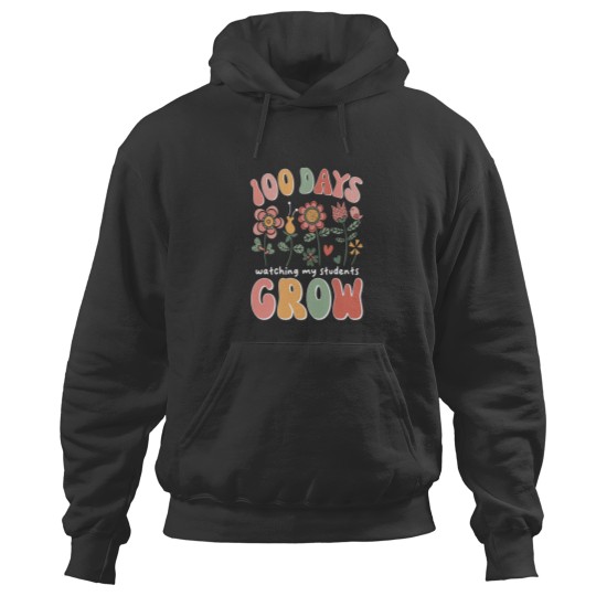 Discover 100 Days Growing Boho Flowers Teacher 100th Day Hoodies