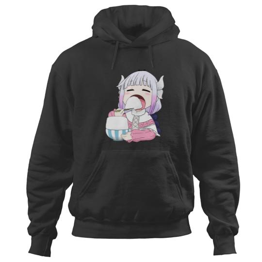 Discover Kanna eating rice - Miss Kobayashi’s Dragon Maid Anime Hoodies