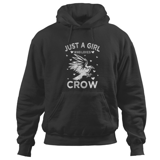 Discover Crow Bird Lover Women Tee Just A Girl Who Loves Crows Hoodies