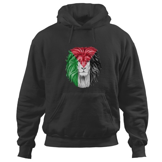 Discover Palestinian Lion King Flag Hoodies