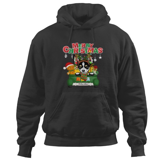 Discover Chihuahua Merry Christmas Chihuahua Dog Reindeer Riding Truck 397 Hoodies