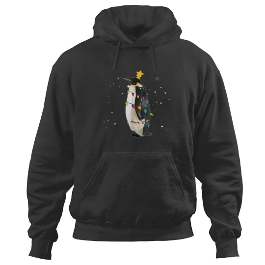 Discover Penguin Funny Penguin Christmas Lights for Men Women 100 Hoodies