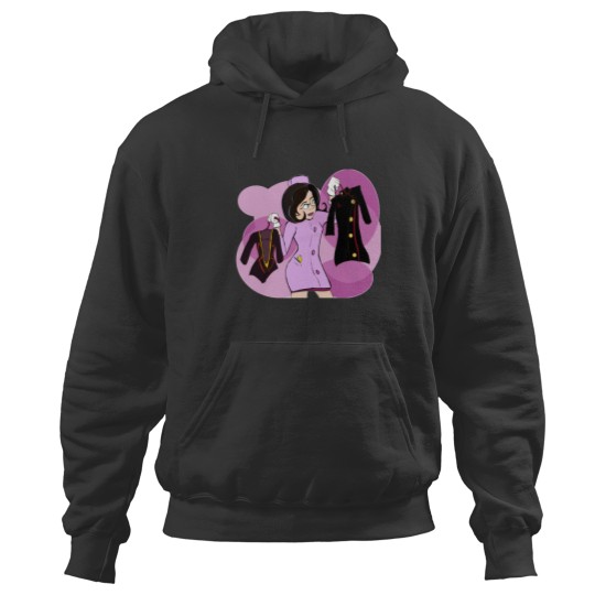Discover Dr. Mrs. The Monarch Wardrobe - The Venture Bros. Sticker Hoodies