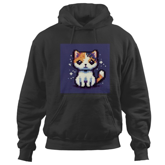 Discover Pixel Calico Cat Hoodies