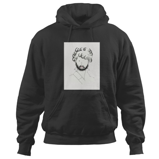 Discover Vintage Guy Line Drawing by Charles Martin Hoodies