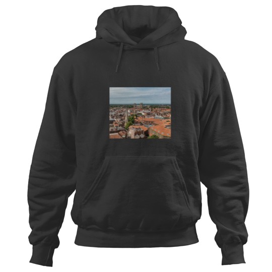 Discover York UK Roofs and York Minster Cathedral Aerial Photo North Yorkshire in SummerT Hoodies