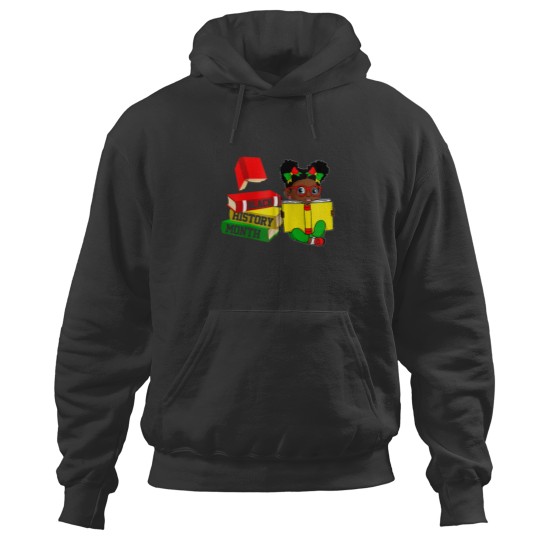Discover Black History Girl Reading Book Juneteenth African Pride Zip Hoodie Hoodies