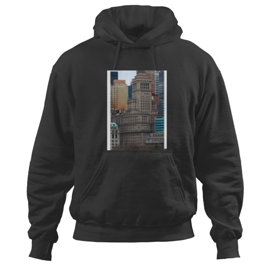 Discover Downtown Manhattan New York City Baseball ¾ Sleeve Hoodies