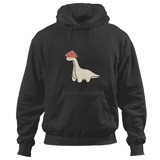 Discover Simple Red and White Mushroom Hat Brontosaurus Dinosaur Hoodies