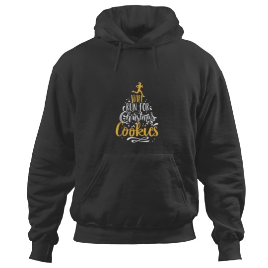 Discover Will Run For Christmas Cookies Lady Runners Workout Gift Hoodies
