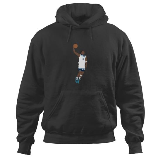 Discover Anthony Edwards 5 Minnesota Timberwolves Dunks Mounted Print Hoodies