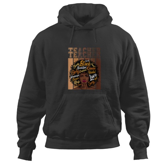 Discover WoJuneteenth Black Smart Teacher Afro Love Melanin African 9883 Hoodies