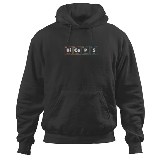 Discover Bodybuilding Weightlifting Biceps Periodic Table Elements Hoodies