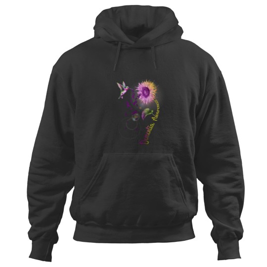Discover Dementia Sunflower Hummingbird Hoodies