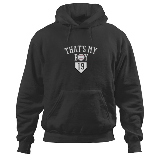 Discover 19 Thats My Boy Baseball Number Jersey Dad Baseball Mom Hoodies