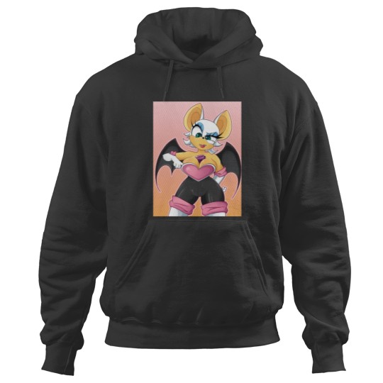 Discover Rouge the Bat Stuck Chaos Emerald Hoodies