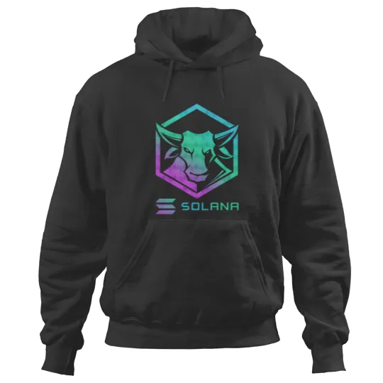 Discover solana sol crypto bull Hoodies