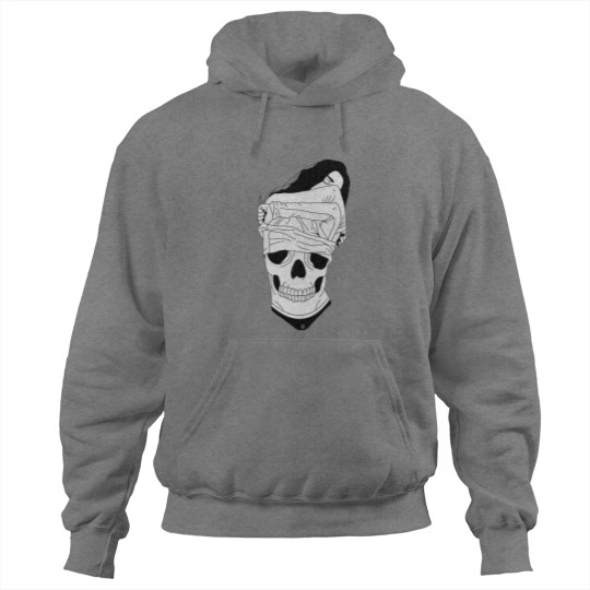Discover LARGE TRIPLE SKULL GIRL Hoodies