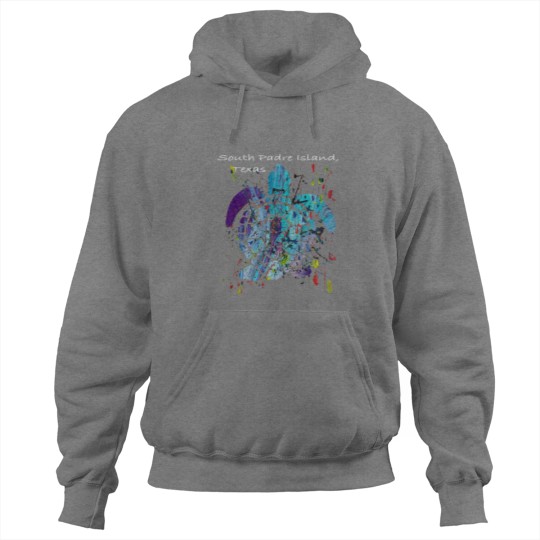 Discover Beach Design South Padre Island Beach, Texas Abstract Sea Turtle Hoodies