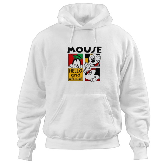 Discover Mouse hello and welcome Hoodies