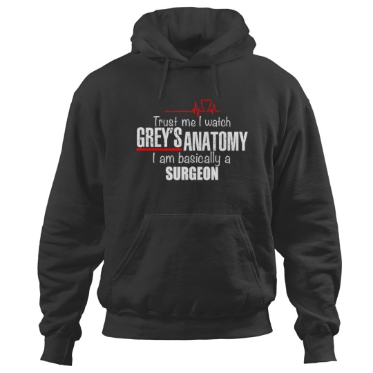 Discover Womens Short Sleeve Funny Hoodies with Sayings Trust Me I Watched Greys Anatomy Im Basically a Surgeon Hoodies