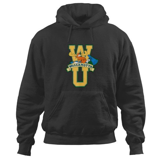 Discover Rocky and Bullwinkle Wossamotta U Logo Hoodies