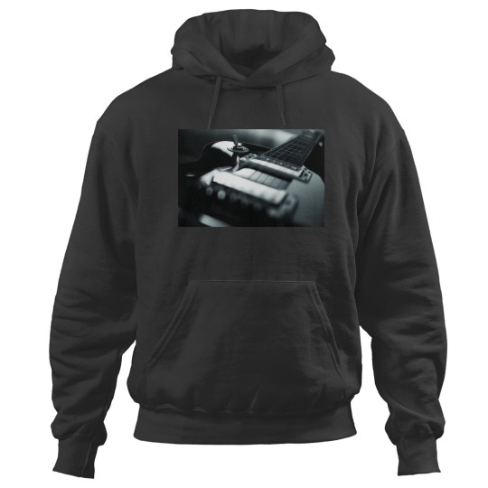 Discover Guitar - Black White Premium Matte Vertical Poster Hoodies