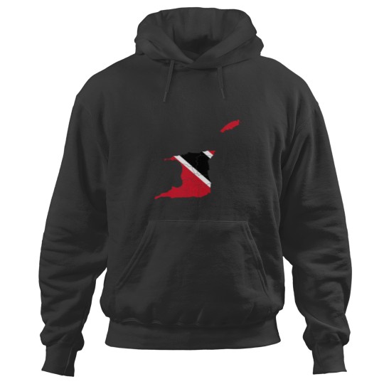 Discover Trinidad _amp_ Tobago Flag Map with regions Hoodies