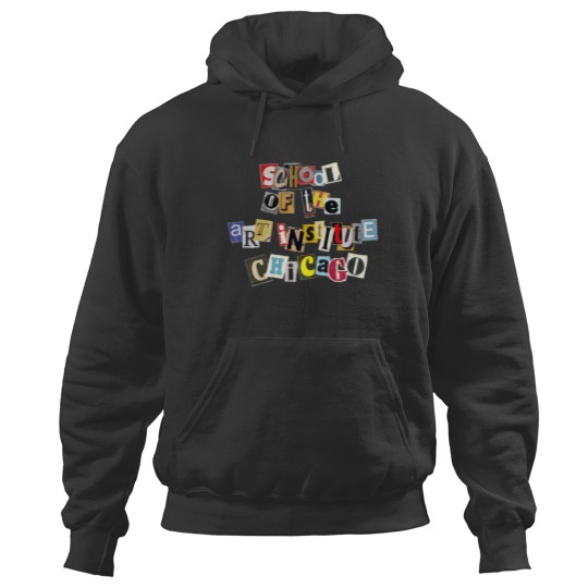 Discover School of The Art Institute of Chicago SAIC Logo Funky Collage Hoodies