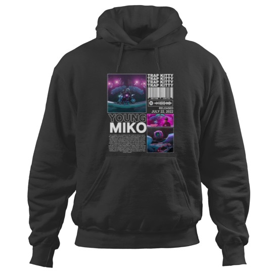 Discover Young Miko Rap Hoodies, Trap Kitty Album 90s Hoodies