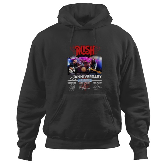 Discover 55 Years RUSH Band 1968-2023 Signatures Hoodies