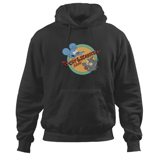 Discover The Simpsons Itchy and Scratchy Show Logo Comedy Classic Cartoon Adult Mens Graphic Hoodies