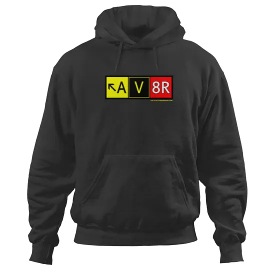Discover Aviation Pilot Hoodies! AV8R (Aviator) Taxiway Sign Graphic Hoodies (Classic Fit)