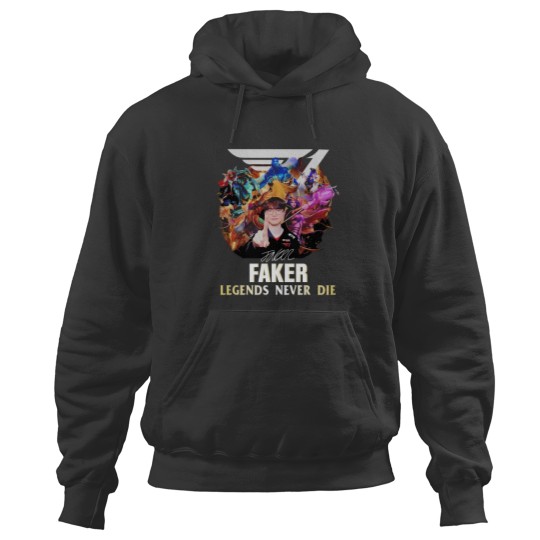 Discover League of Legends T1 Faker Legends Never Die Signature Hoodies