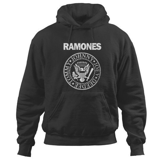 Discover RAMONES Presidential Seal Distressed Logo GRAY/white Hoodies New S-5XL