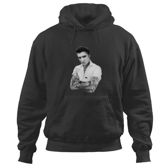 Discover Elvis Presley Tattoo Rockabilly Hoodies Black