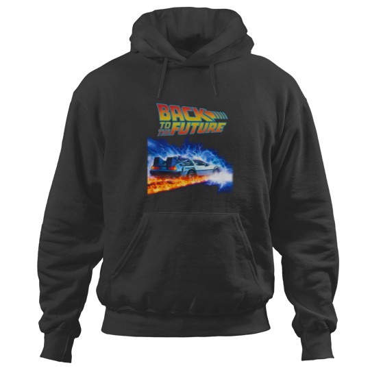 Discover back to the future PNG just DTF halftone black Hoodies