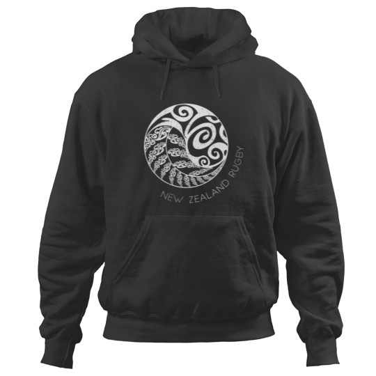 Discover New Zealand Rugby (Design On Back) Maori Inspired Hoodies