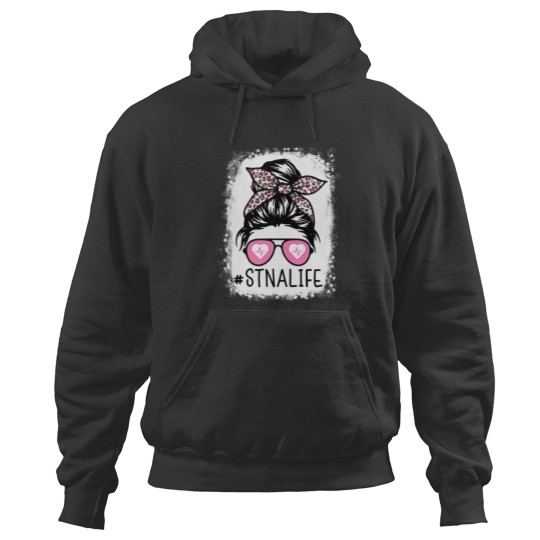 Discover STNA Bleached Messy Hair State Tested Nursing Assi Hoodies