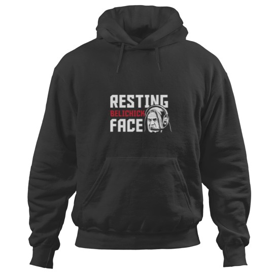 Discover Bill Belichick New   Resting Belichick Face Humor Design Hoodies