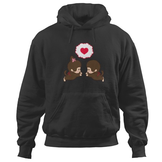 Discover Monchhichi with heart Hoodies