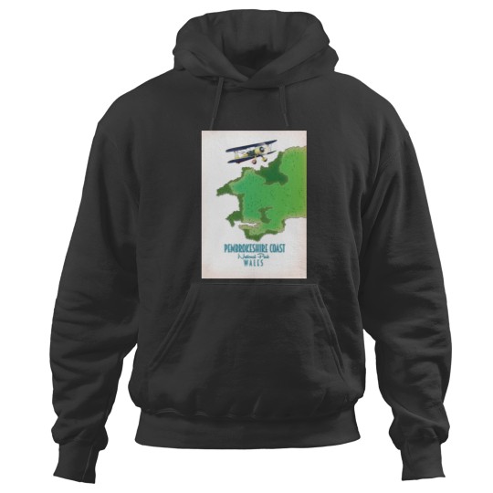 Discover Pembrokeshire coast National Park Wales map Hoodies